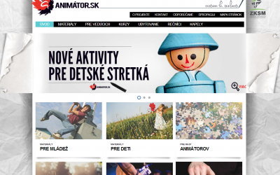 Stránka pre mladých animátorov v novom šate