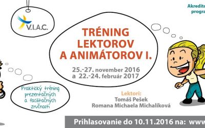 Tréning lektorov a animátorov I