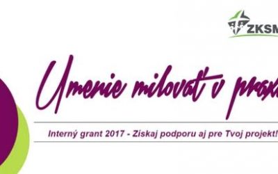 ZKSM aj tento rok ponúka možnosť zapojiť sa do interného grantu