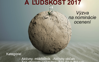 Výzva na predloženie návrhov na ocenenie za aktívne občianstvo a ľudskosť 2017 v Žilinskom kraji