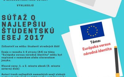 Súťaž o najlepšiu študentskú esej 2017