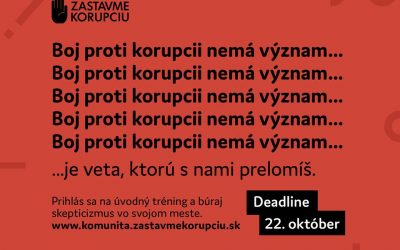 Pridaj sa ku “Komunite protikorupčných bojovníkov”