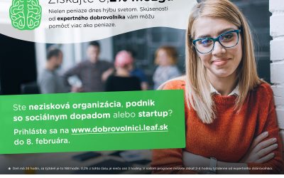 Prihlasovanie do – “Programu expertného dobrovoľníctva” pre organizácie je otvorené