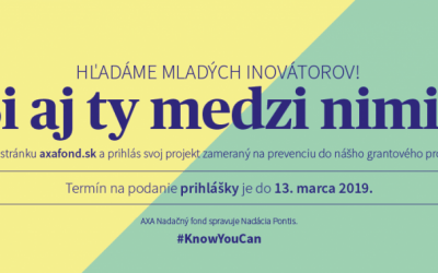 Grantový program “Chceš rozvíjať svoj talent vo vede a výskume? Chceš vytvárať inovácie? Podporíme ťa!“