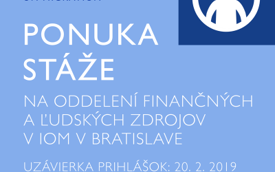 Stáž na Oddelení finančných a ľudských zdrojov v IOM